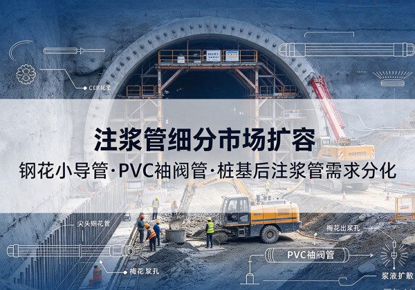 连州注浆管细分市场扩容，隧道钢花小导管、PVC 袖阀管、桩基后注浆管需求分化